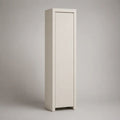 Schuhhochschrank mit 1 Tür aus melaminharzbeschichteter Spanplatte und MDF, Cremeweiß, 40 × 35 × 180 cm